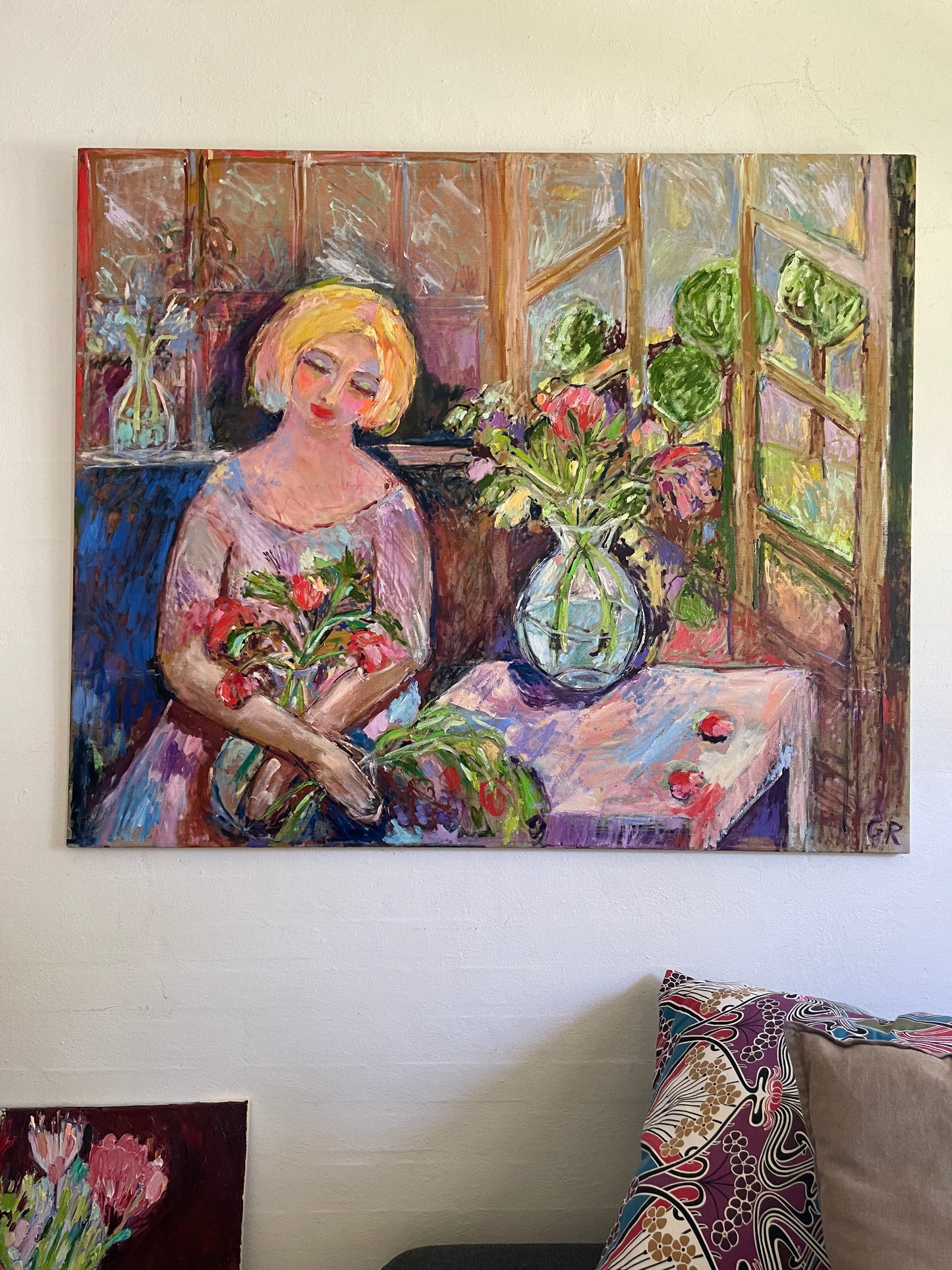 A Painter in her studio 120 x 100 cm