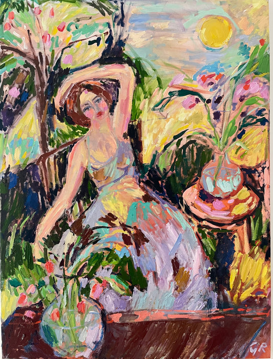 A lover in a French garden