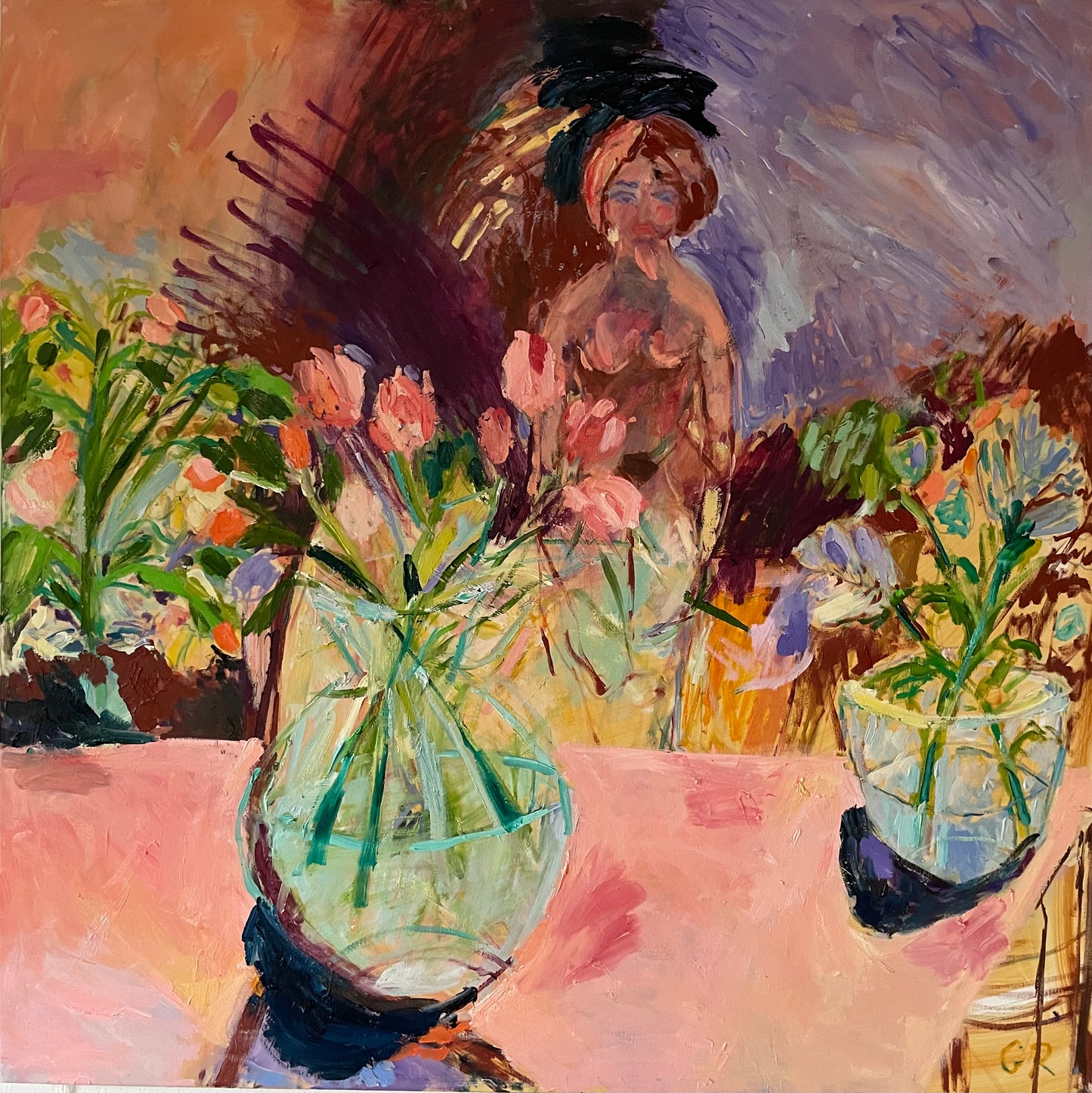 SHE WAS ALWAYS THERE 80 x 80 cm