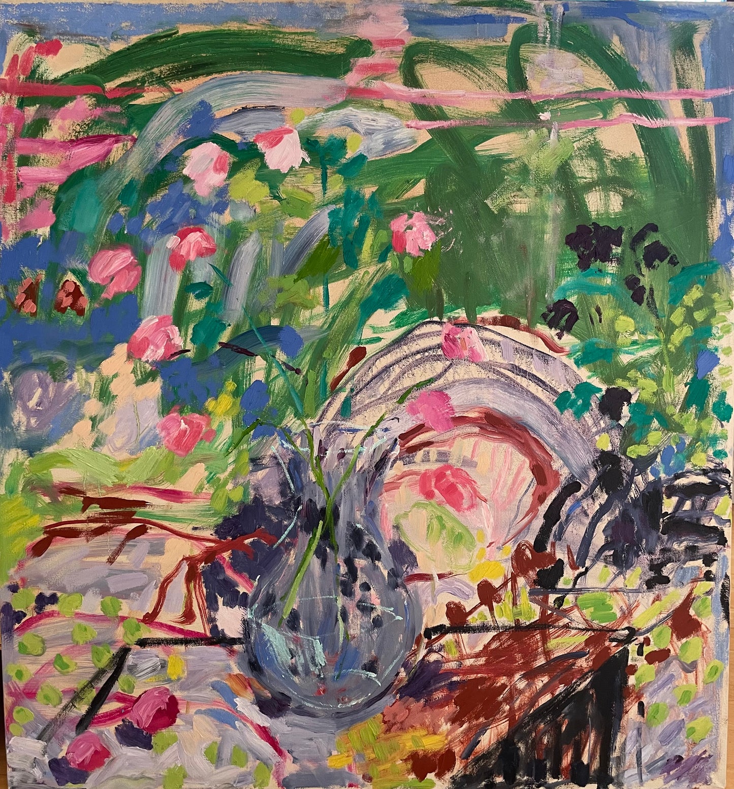 GREEN FOILAGE 80 x 80 cm