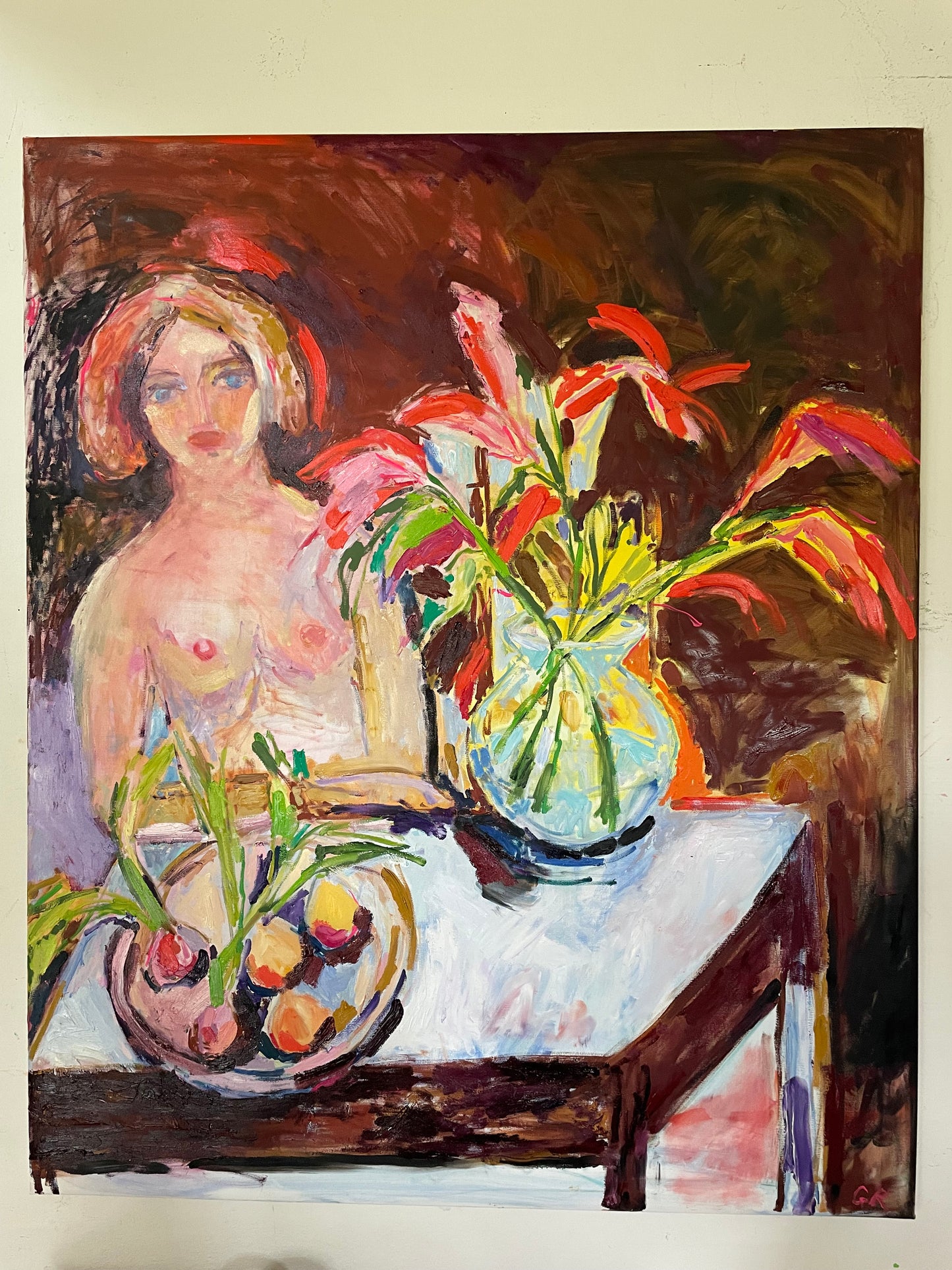 Dark Red Lillies 100 x 120 cm 2026