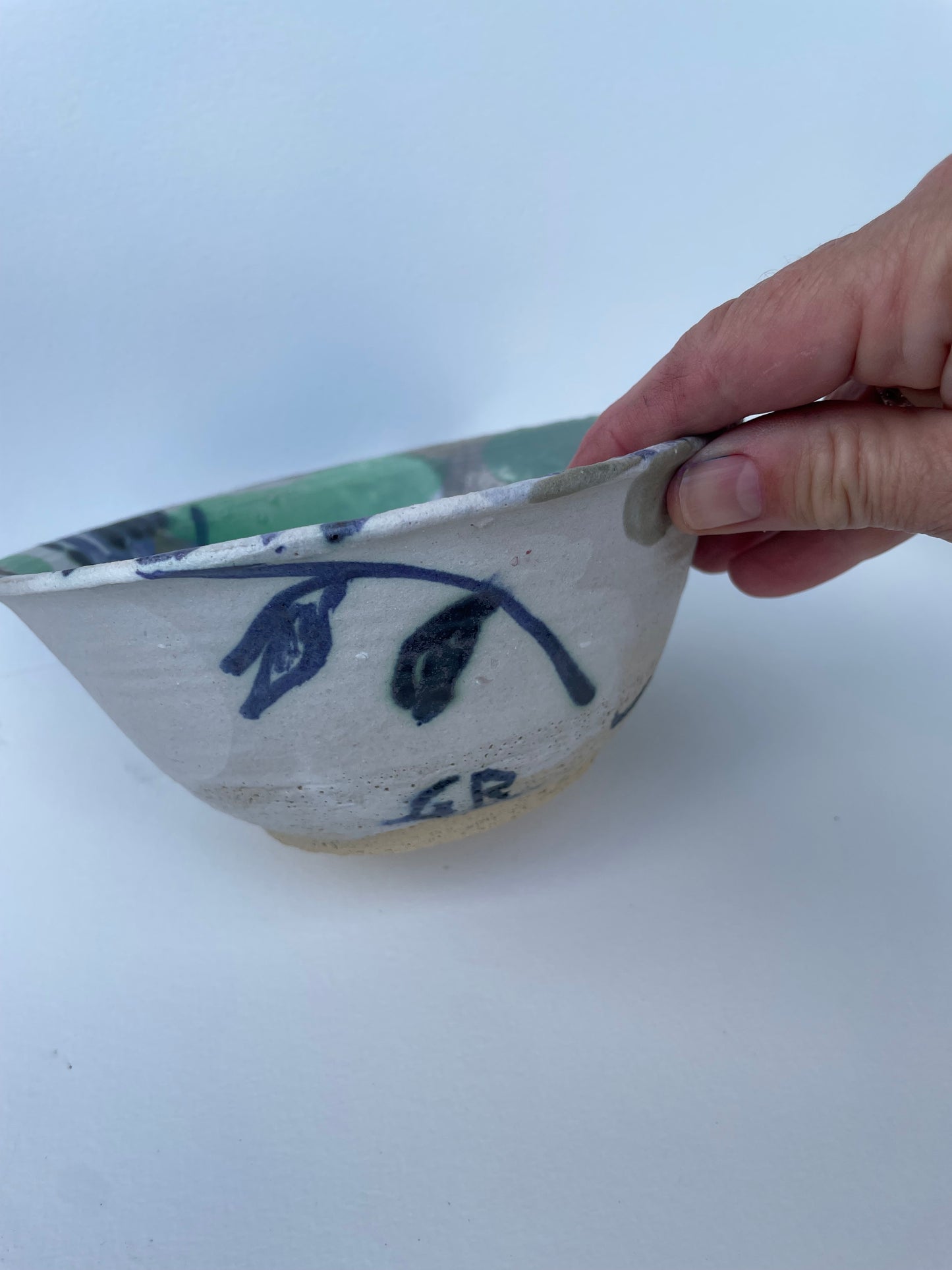LARGE BLUE BELL BOWL