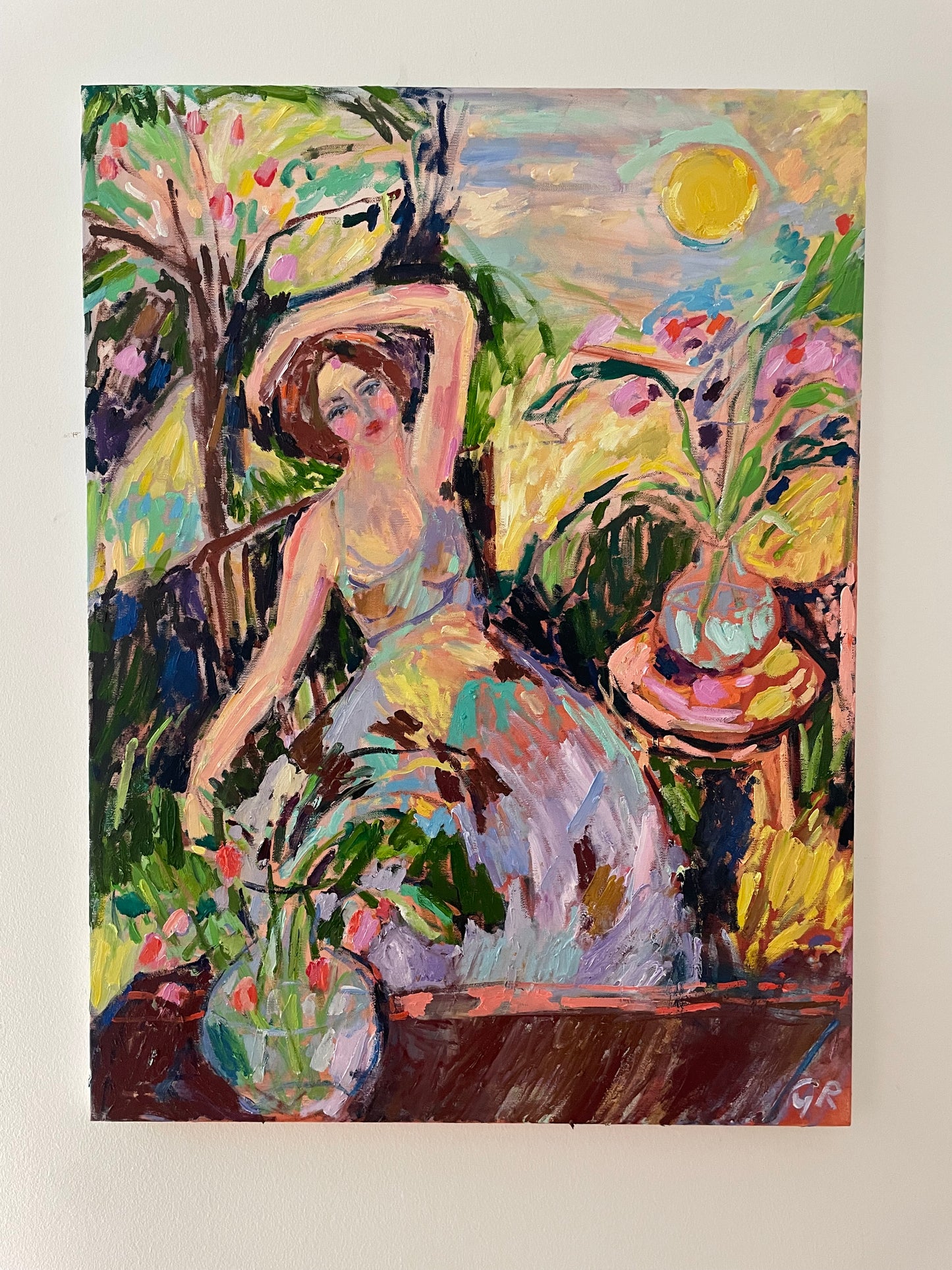 A lover in a French garden