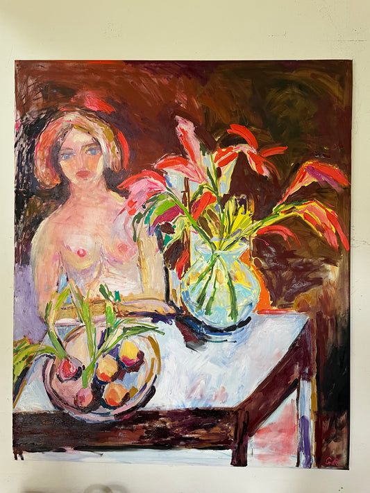 Dark Red Lillies 100 x 120 cm 2026