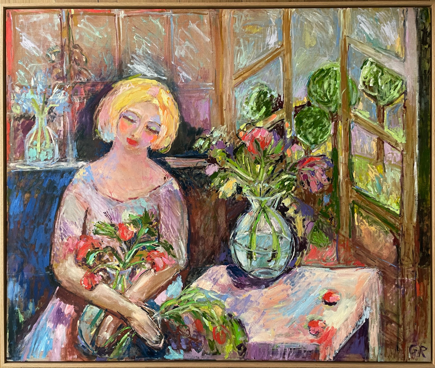 A Painter in her studio 120 x 100 cm