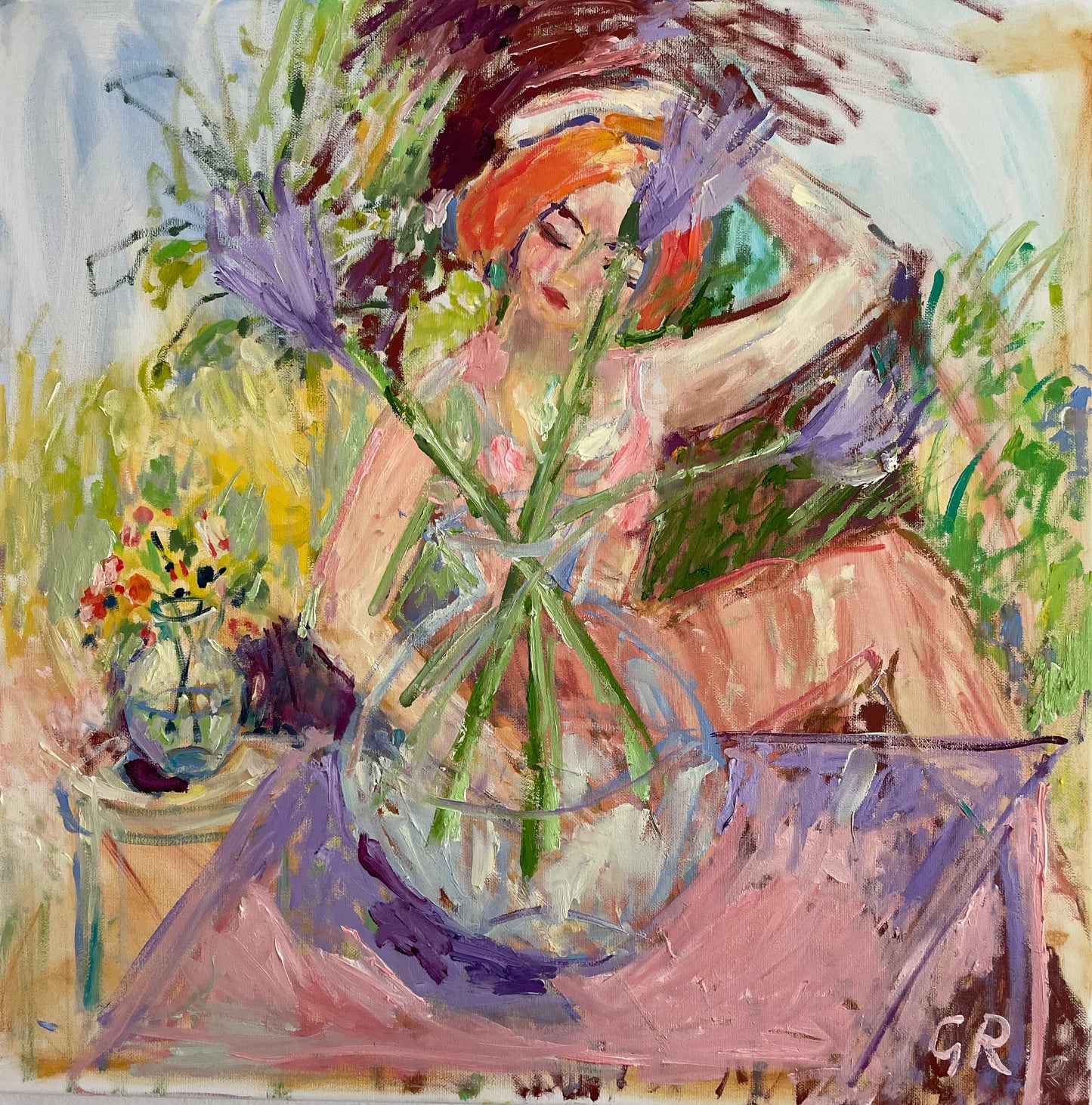 A GARDEN VIEW 50 x 50 cm