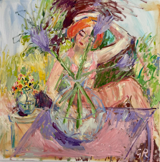 A GARDEN VIEW 50 x 50 cm