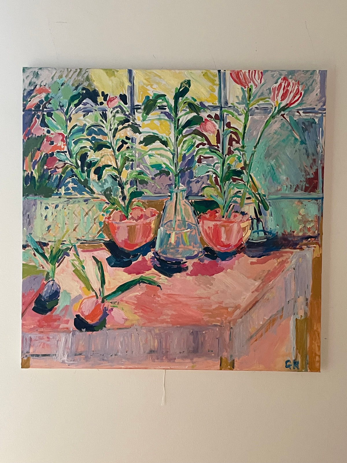 Beautiful Pink Bowls 80 x 80 cm
