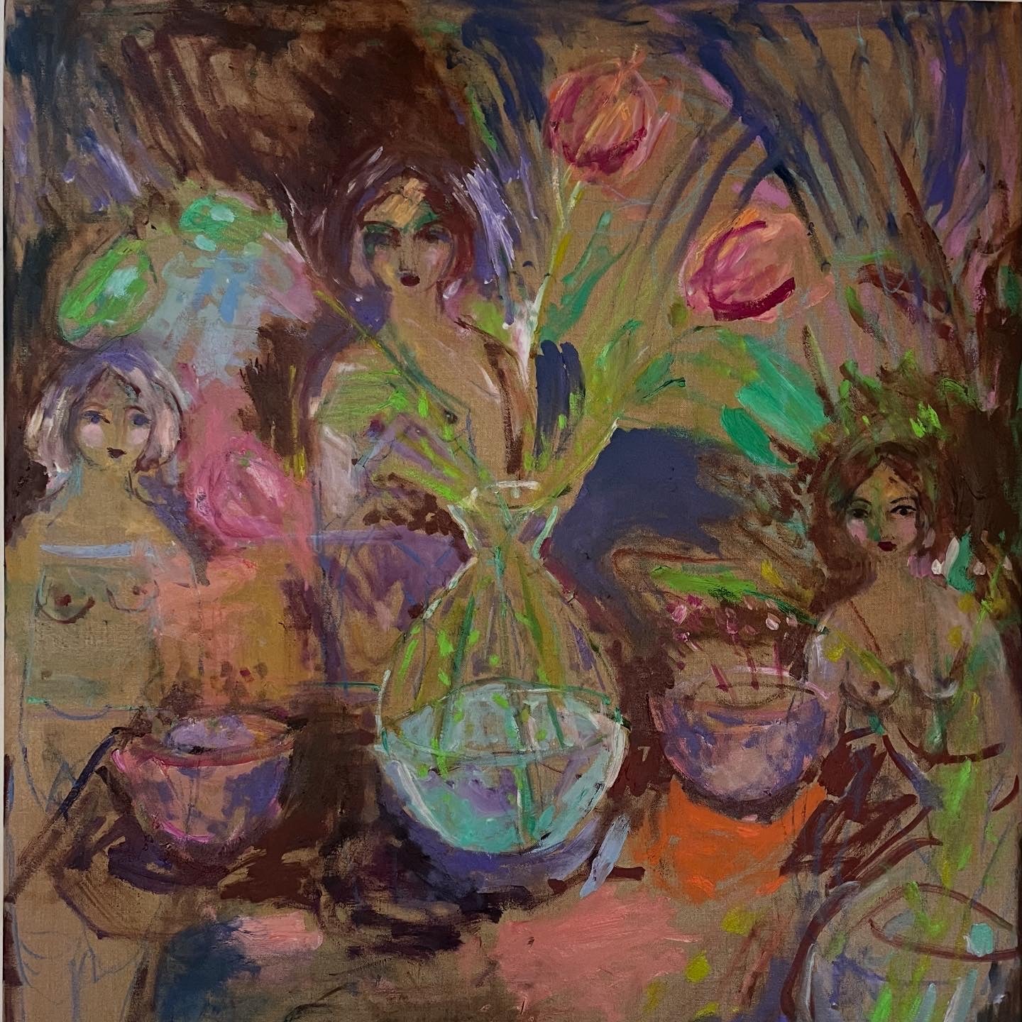 MY FRIENDS IN THE PARK 120 x 100 cm