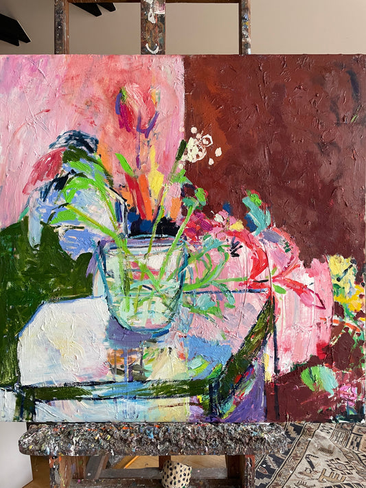 ROSES oil 90 x 90 cm