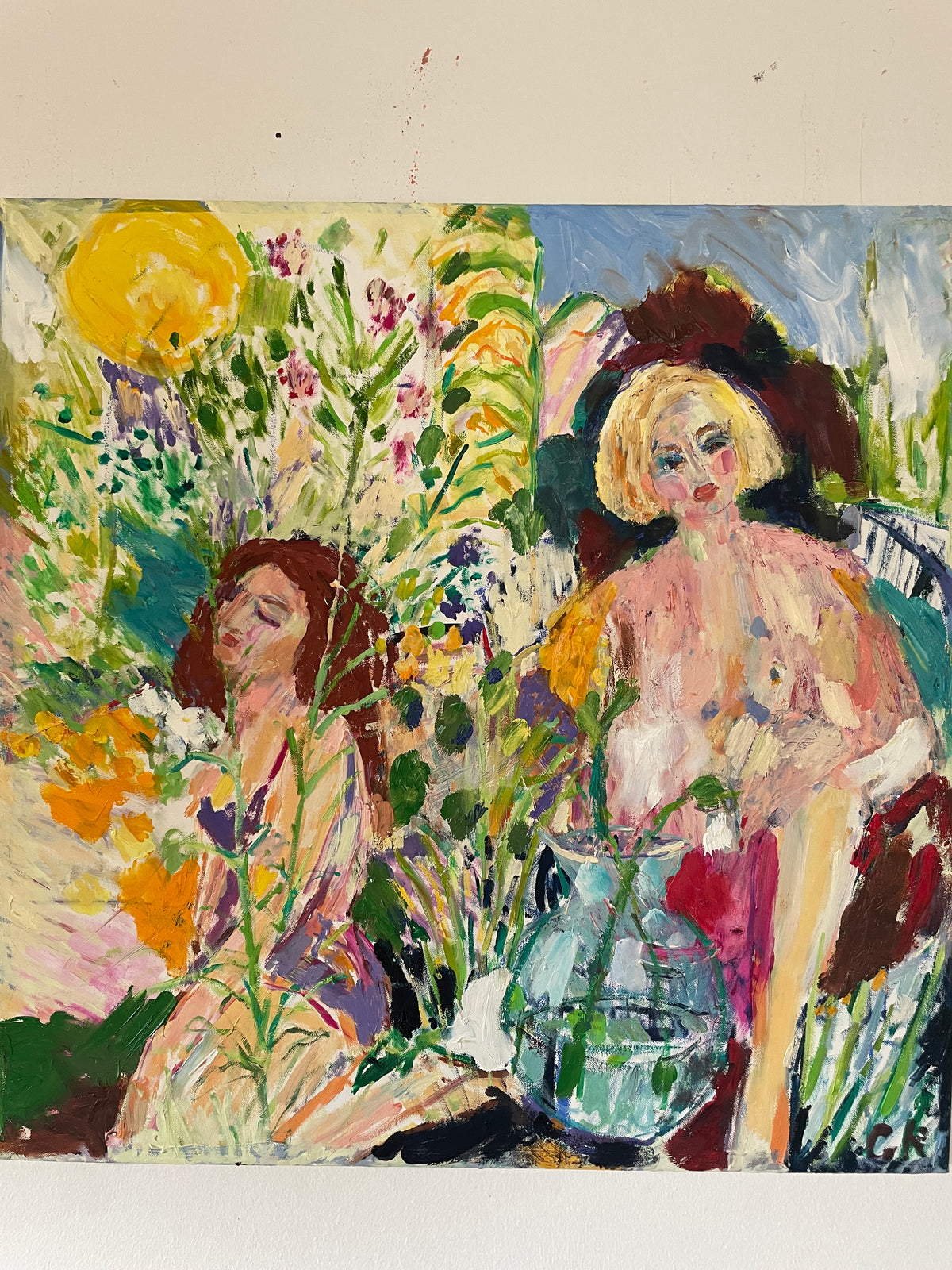 In the garden 60 x 60 cm