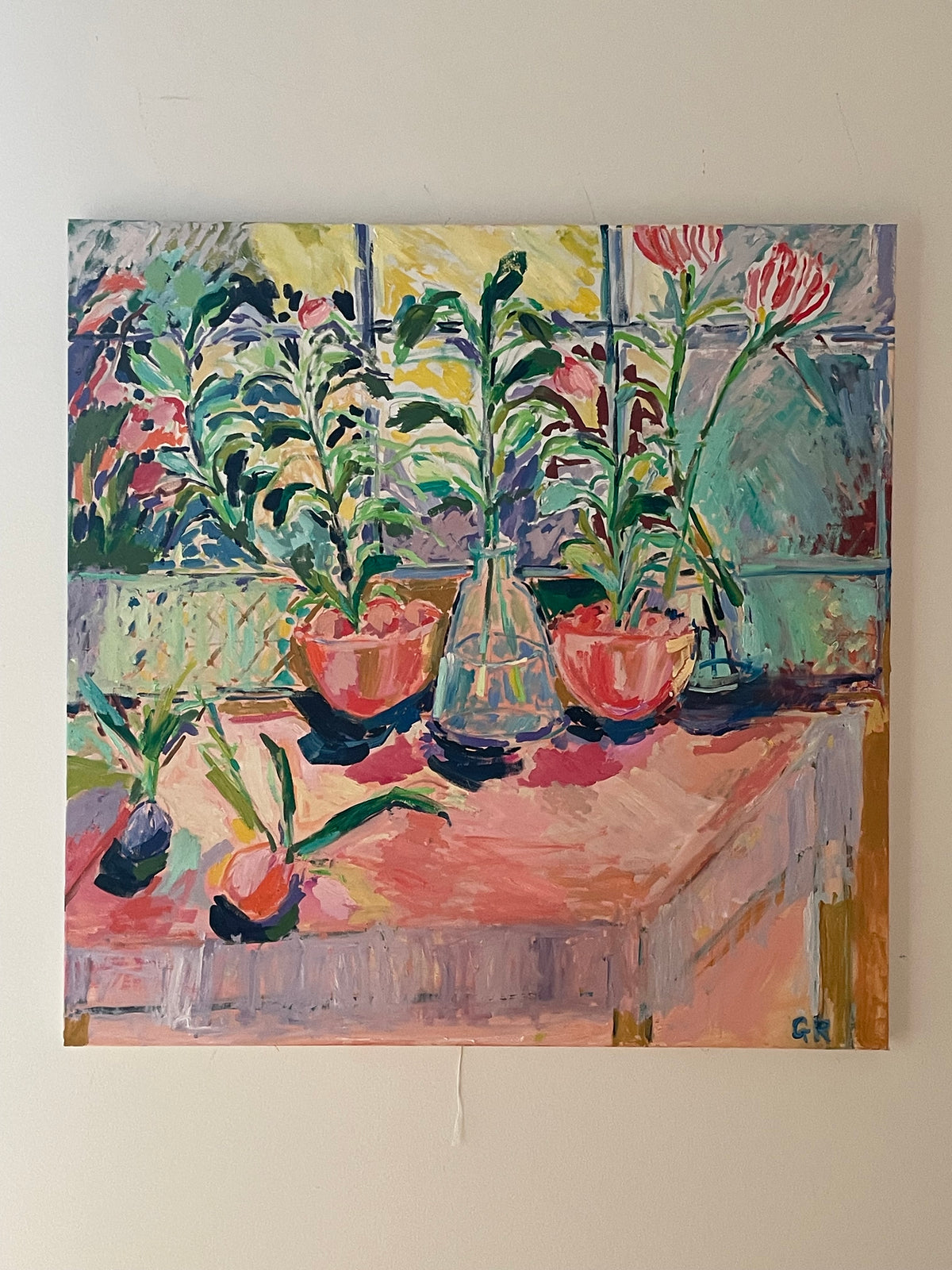 Beautiful Pink Bowls 80 x 80 cm